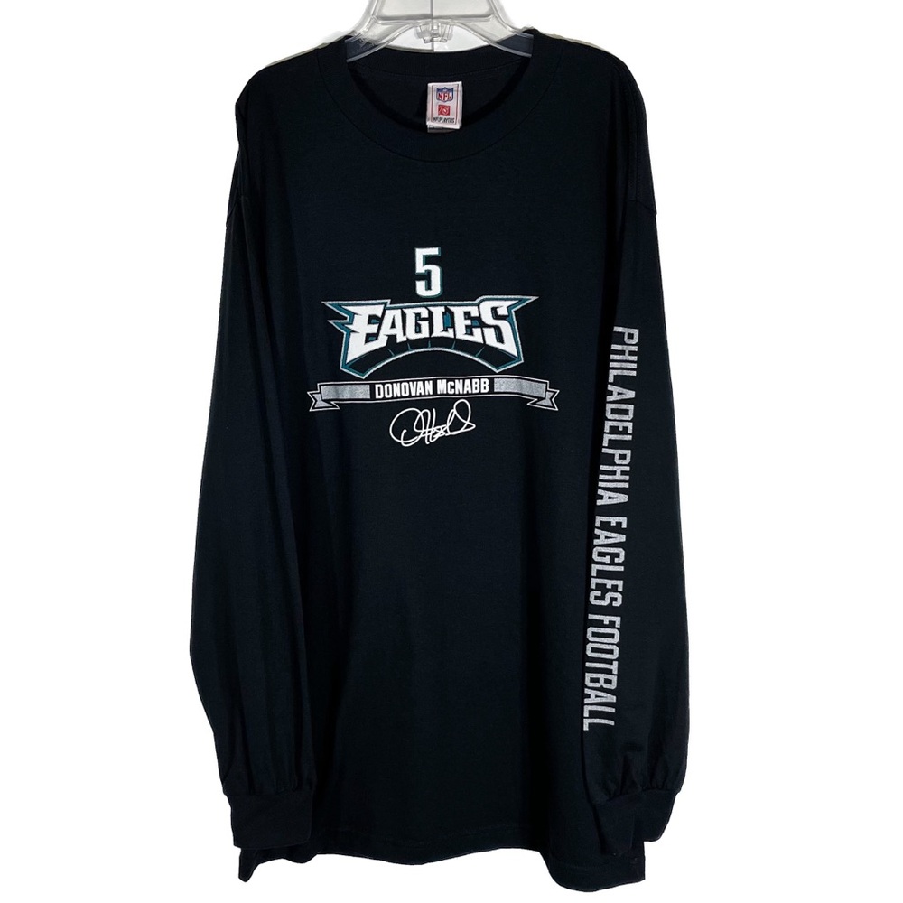 Vintage Philadelphia Eagles Long-Sleeve T-Shirt L Black Donavan McNabb Y2K NWT